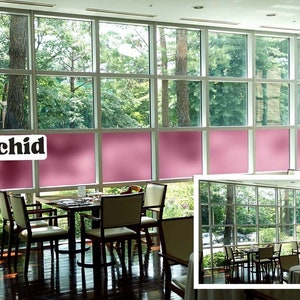 Color Privacy Film, Sandblast Adhesive Backed Film (Multiple Color Options) Orchid