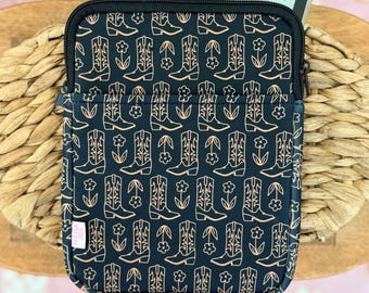 Cowgirl Boots E-Reader Sleeve /Bookish Gift