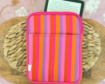 Rainbow Sunset E-Reader Sleeve: Fits most e-readers, Retro, Bookish Gift