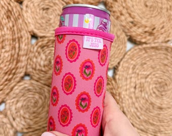 Flower Portrait Slim Can Sleeve / Fits 12 oz Cans / Energy Drinks and Seltzers