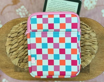 Colorful Checkered E-Reader Sleeve: Fits most e-readers