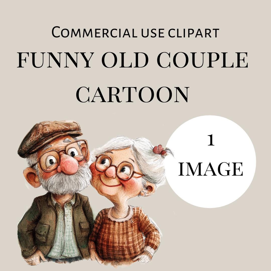 Funny old couple - Etsy België, image size:1080x1080