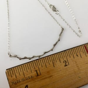 Silver Twig Necklace, Branch Necklace, Tree Jewerly image 3