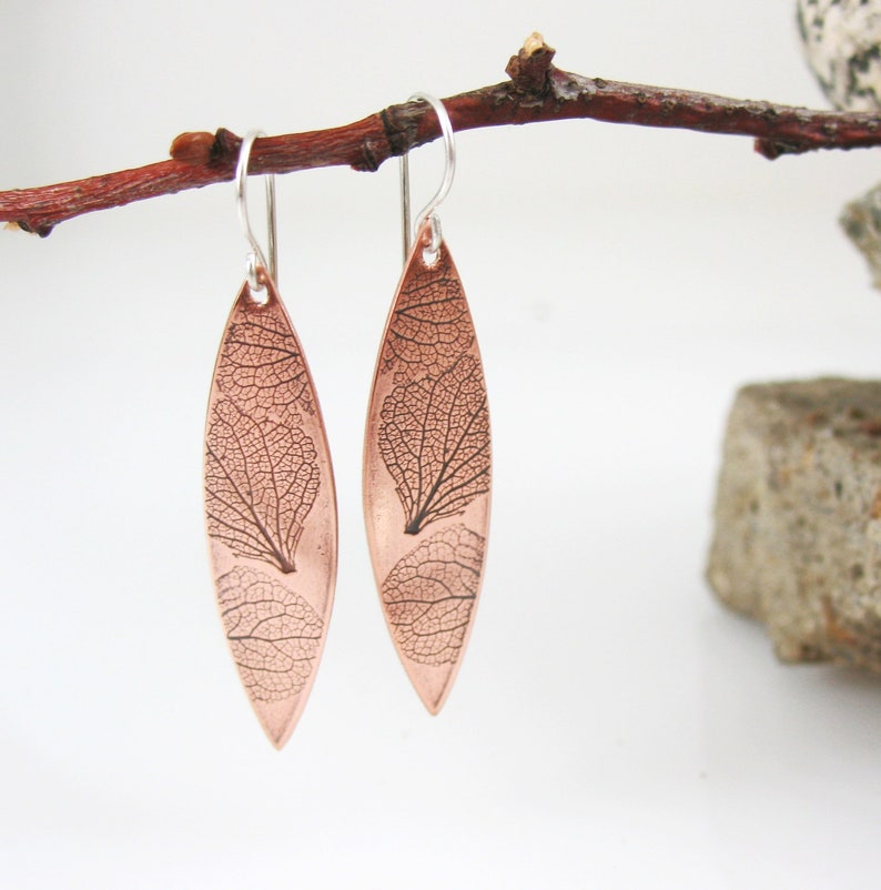 Hydrangea Earrings, Botanical Jewelry, Flower Petal Earrings image 1