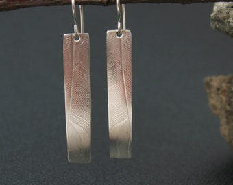 Feather Earrings, Sterling Silver Feather Earrings