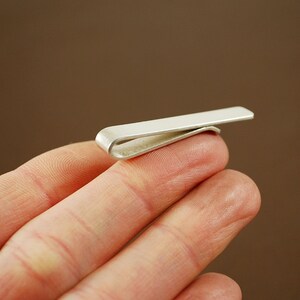 Sterling Silver Tie Clip, Silver Tie Bar, Narrow Ties