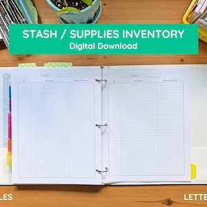 Páginas imprimibles de planificador tamaño carta de Craft Stash