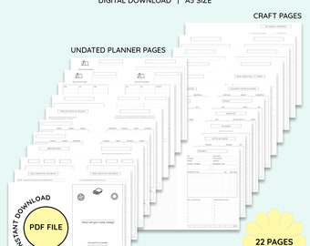 The Craftic Planner - FULL BUNDLE - A5 Size Planner Inserts