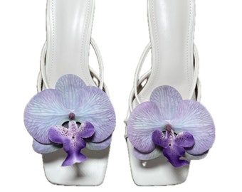 Handmade Orchid Flower Heels Sandals