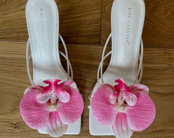 Orchid Flower Heels Sandals