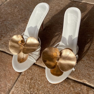 Gold Orchidee Heels