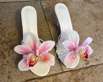 注目ショップ・ブランドのギフト Pink/white Etsy - Heels Orchid アクセサリー