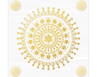 Moon Phase Altar Cloth: Sacred Geometry Tarot Table Decor