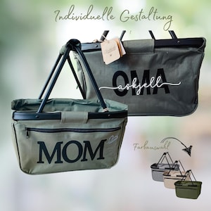 Personalisiertes Geschenk Mama Geburtstags Einkaufskorb mit Personalisierung name Muttertag Geschenk Oma present mom