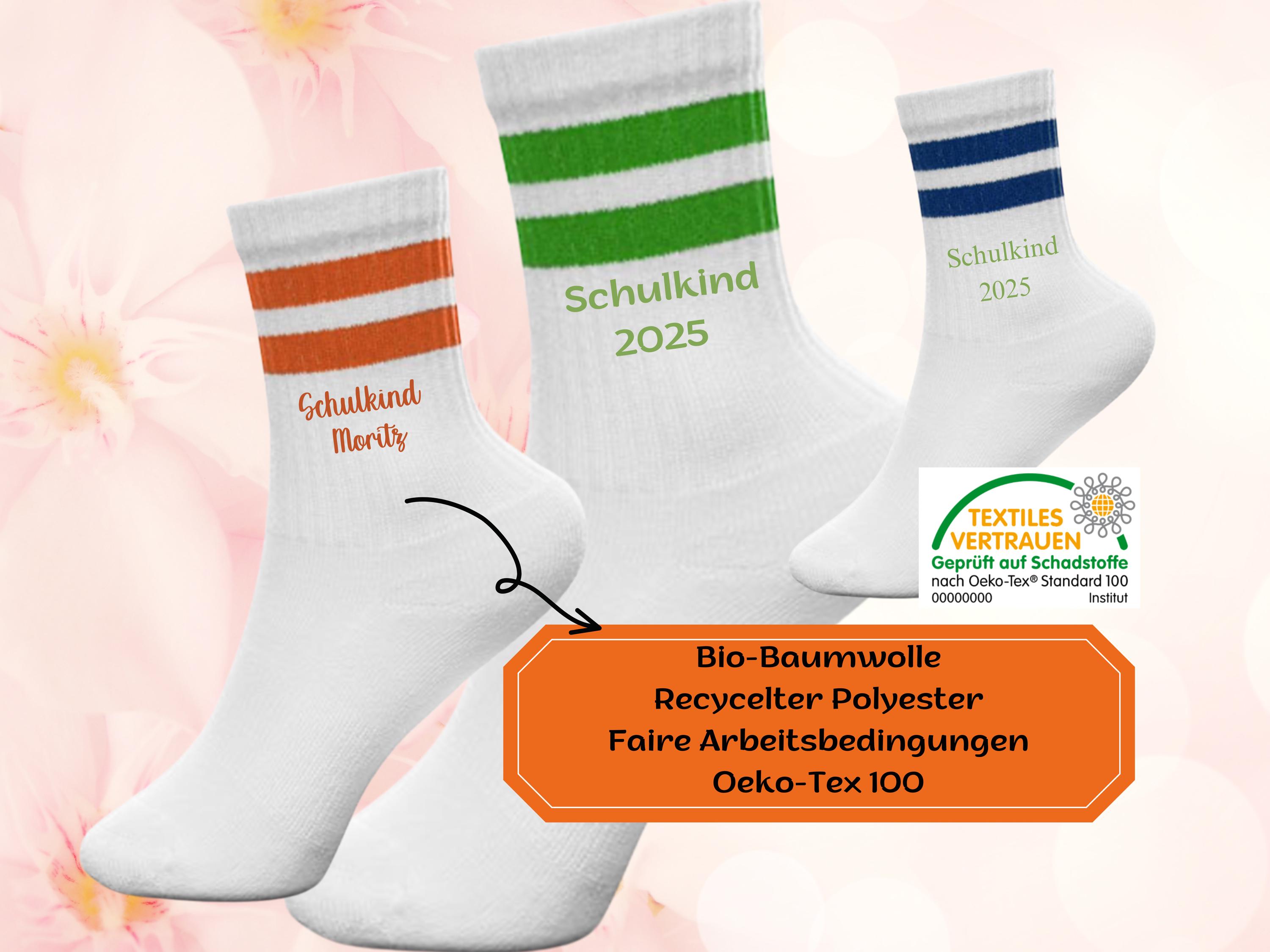 Schulkind Socken Baumwolle - Perfektes Einschulungsgeschenk 2025