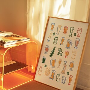 Retro ölglastryck – Barvagnskonst, Man Cave-dekor bild 8