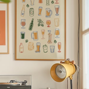 Retro ölglastryck – Barvagnskonst, Man Cave-dekor bild 7