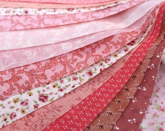 Pink Jelly Roll Prints Jelly Roll,10 Strips Flat FoLded 2.3"*39.3" 100 Percent Quality Cotton