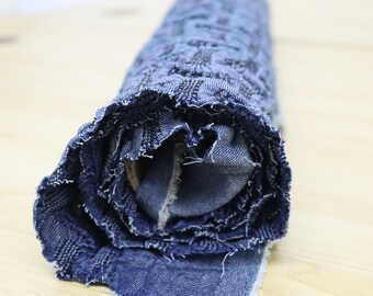 Pleated denim fabric,3D Pleats and Folds Designer's Fabric ,Stretch Denim Fabric  by the yard