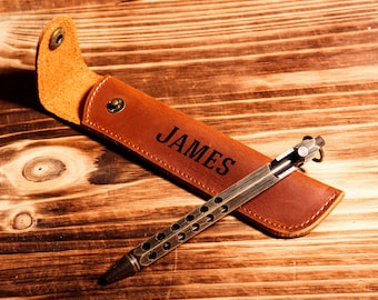 Personalized Leather Pen Holder, Pencil Pouch, Pen case, Reader gift, Custom Pen Cover, Gifts for Him, Graduation Gift, Birthday Gift