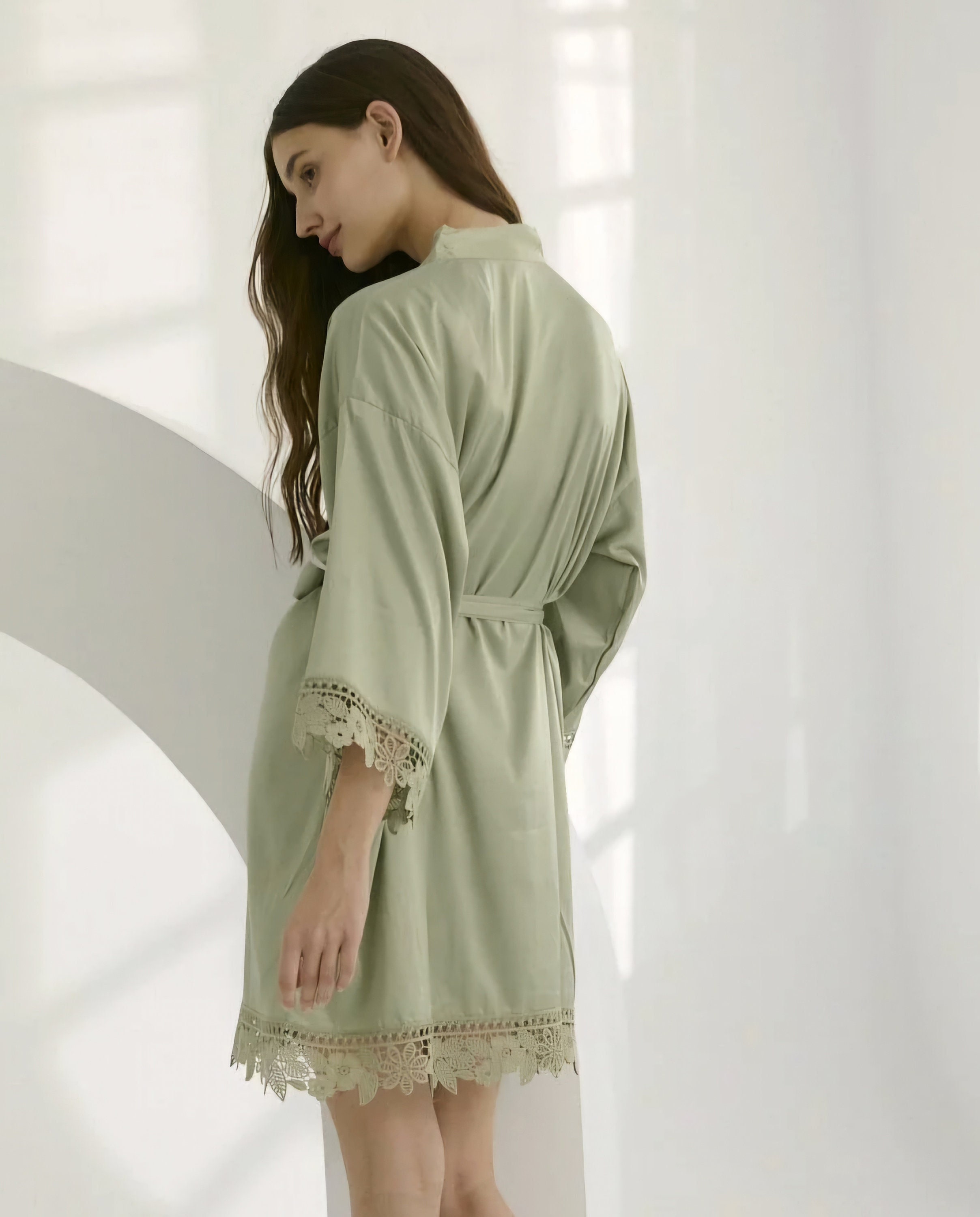 green emerald velvet dress Robe Steph - Bleue & Verte