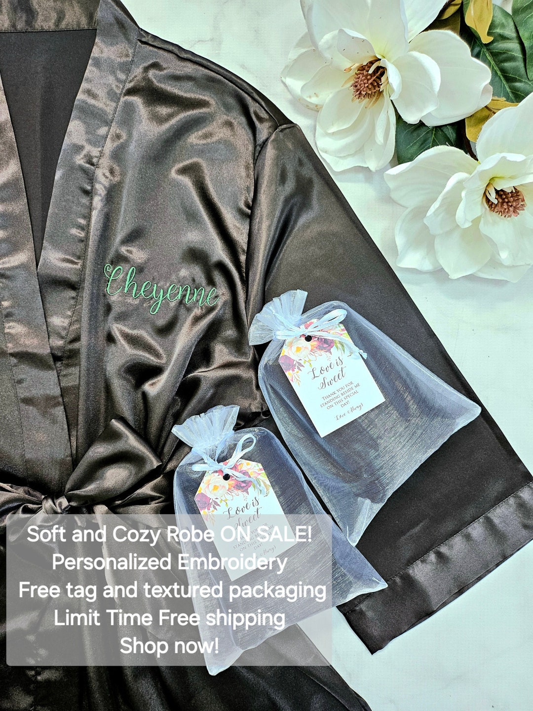 Bridal Robe, Bridesmaids Robes, Robes,personalized Robe,embroidered ...