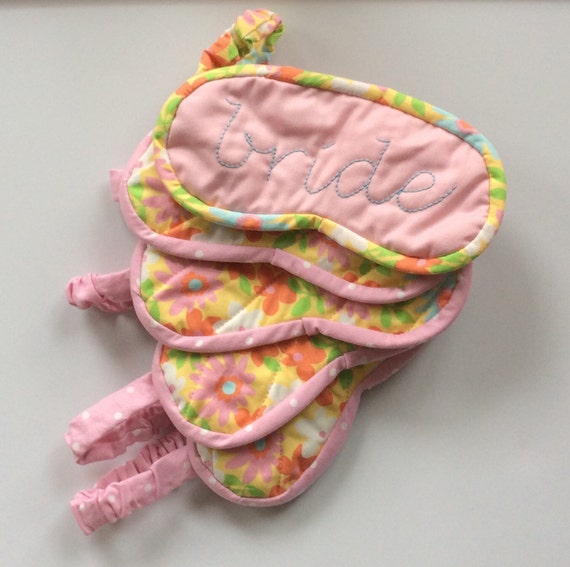 Items similar to Bride and Bridesmaids Sleep Mask Set on Etsy