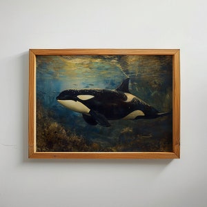 Majestic Orca whale swimming through the ocean | Digital download
