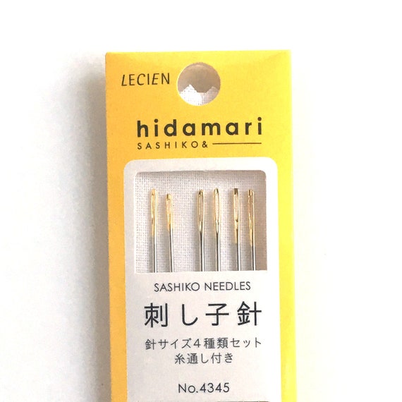 Lecien Hidamari Sashiko Needles: Large Eye Hand Sewing Needles for Visible  Mending, Hand Quilting, or Embroidery. 