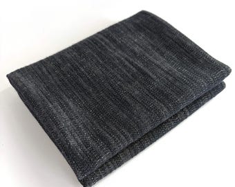 Vintage Deadstock Textured Denim: FAT QUARTER of 100% cotton sewing fabric.
