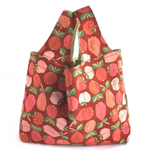 Grocery Bag Sewing Pattern PDF: Reversible Market Tote in Three Sizes ...