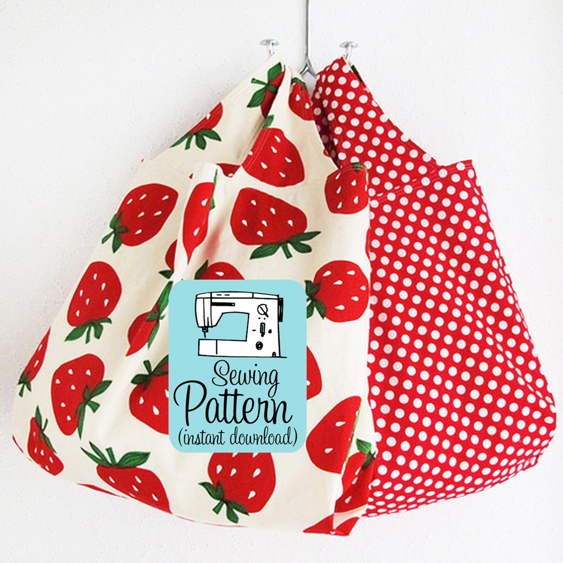 Grocery Bag PDF Sewing Pattern Digital Delivery Beginner Etsy