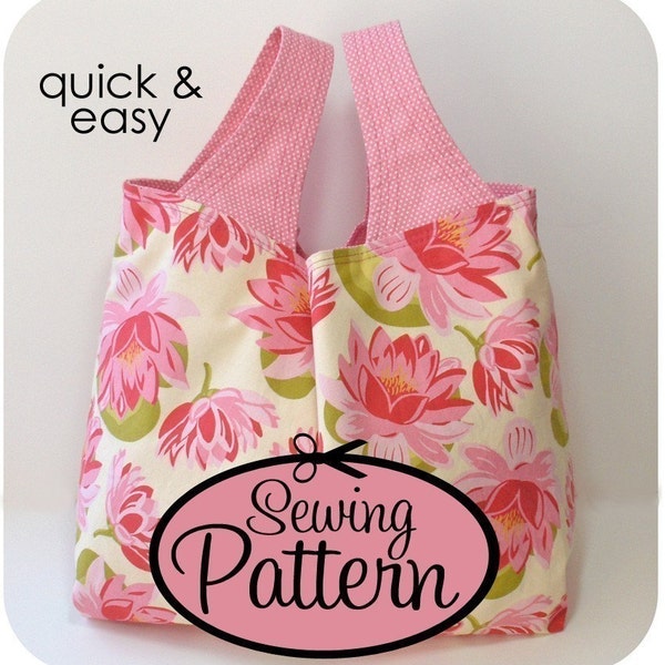 Sewing Pattern to Make a Grocery Bag - PDF Pattern (Email Delivery) - 3 Sizes