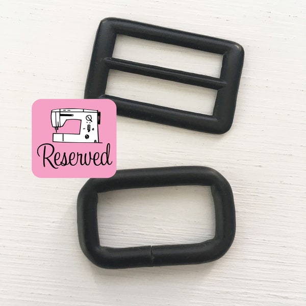 RESERVED 1 Inch Triglide Slider and Rectangle Ring Messenger Bag Cross Body Bag Strap Hardware