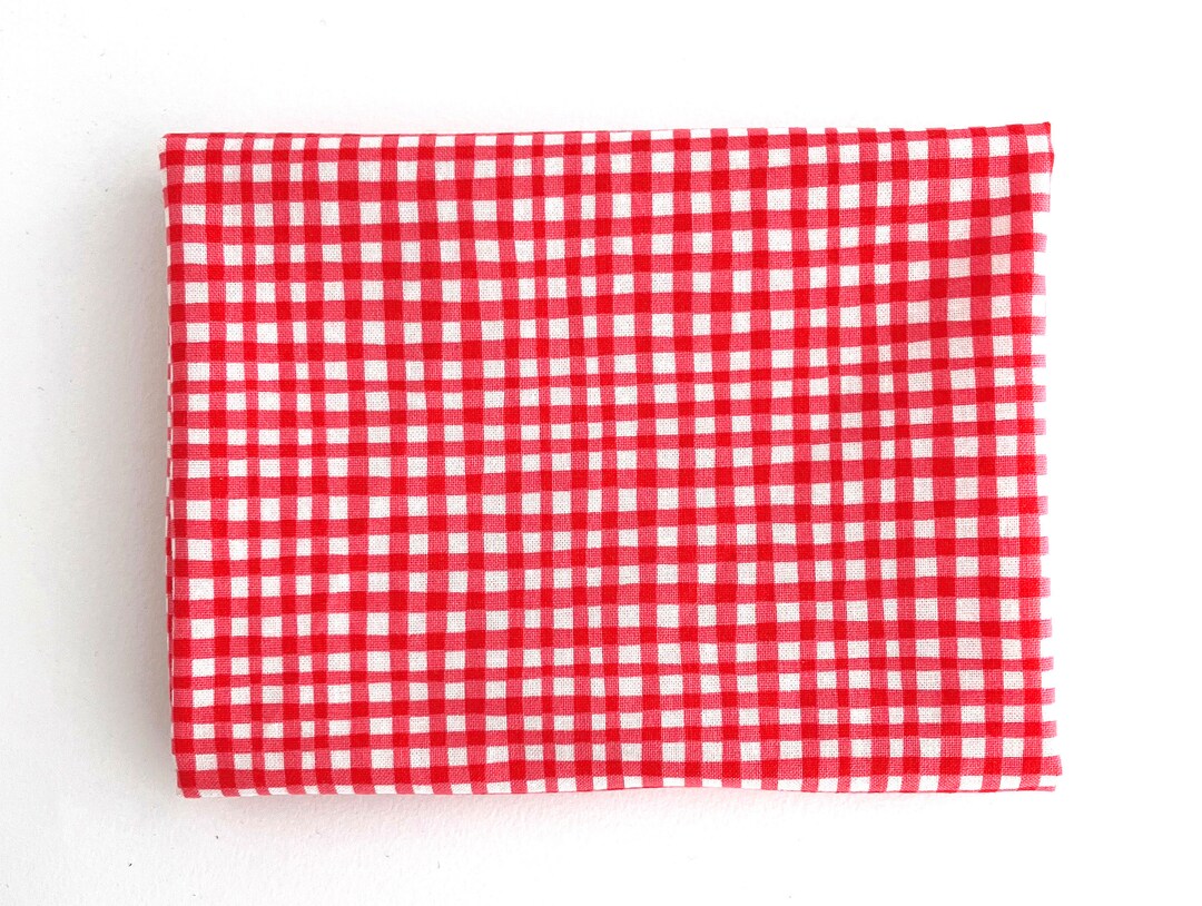 Pink Gingham Fabric REMNANT PIECE of Blender Quilting Cotton Etsy
