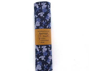 Hydrangea Blue on Blue Fabric REMNANT