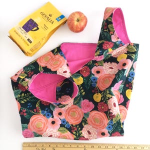Grocery Bag Sewing Pattern PDF: Reversible Market Tote, 3 Sizes ...