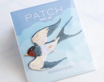 Swallow Iron On Patch