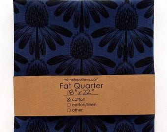 Coneflower in Night FAT QUARTER