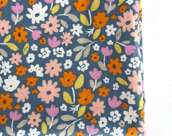 Marigold Floral Fabric: FAT QUARTER 18" x 22" of Summer in Cornflower