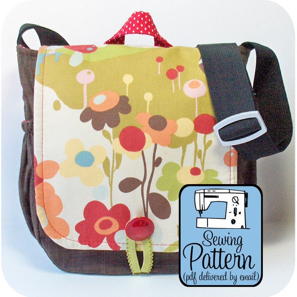 SALE (ends today) Messenger Bag Sewing Pattern - PDF Pattern (Email Delivery) - Instructions to Make the Bag
