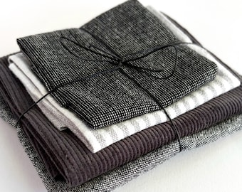 Grays Mending Bundle: Grey fabric pieces for visible mending or patchwork