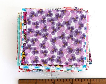 Tiny Scraps: VERY SMALL quilting cotton fabric scrap pieces for EPP, patchwork, junk journal embellishment, or fabric beads.