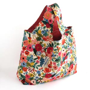 Grocery Bag Sewing Pattern PDF: Reversible Market Tote, 3 Sizes ...