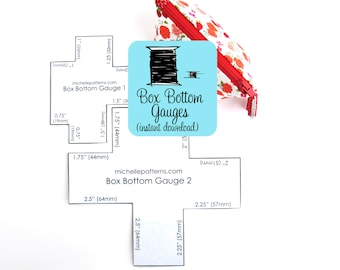 Box Bottom Corner Gauges: Sewing Tool PDF (Digital Download)