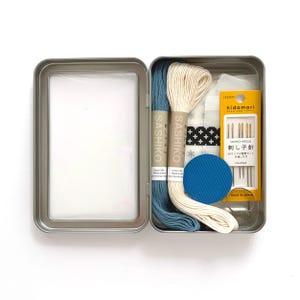 Visible Mending Kit: Sashiko Thread, Needles & Water Soluble Patterns