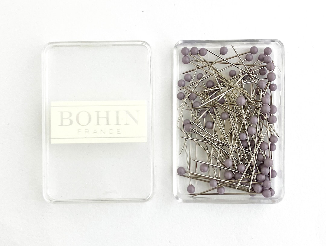 Bohin Glass Pins in PURPLE Fine French Sewing Pins With a Etsy