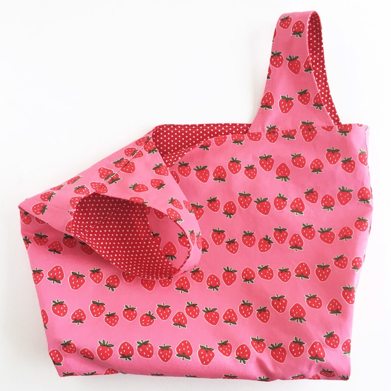 Grocery Bag PDF Sewing Pattern Digital Delivery: Beginner friendly sewing project to make a market tote bag in three sizes. image 9