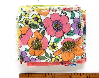 Tiny Scraps: VERY SMALL quilting cotton fabric scrap pieces for EPP, patchwork, junk journal embellishment, or fabric beads.