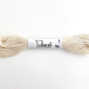 Olympus Sashiko Thread: Off white cotton embroidery thread. image 3